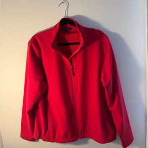 Lands' End Women's Red Bomber Jacket
